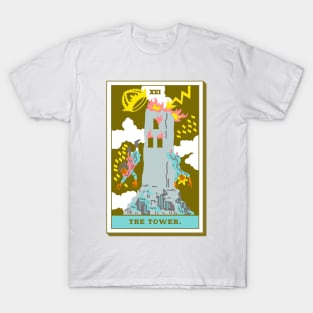 XVI - The Tower - Tarot Card T-Shirt